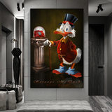 Scrooge McDuck Canvas Wall Art - Money Maker Millionnaire