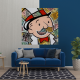 Alec Monopoly Man Premium Money Canvas Wall Art