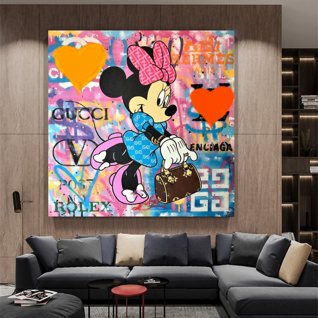 Disney Minnie Mouse Graffiti Canvas Wall Art