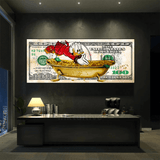 Scrooge McDuck One Million Dollar Canvas Wall Art