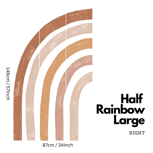 Boho Rainbow Wall Decal | Large Boho Rainbow Wall Sticker-Home Decor Decals