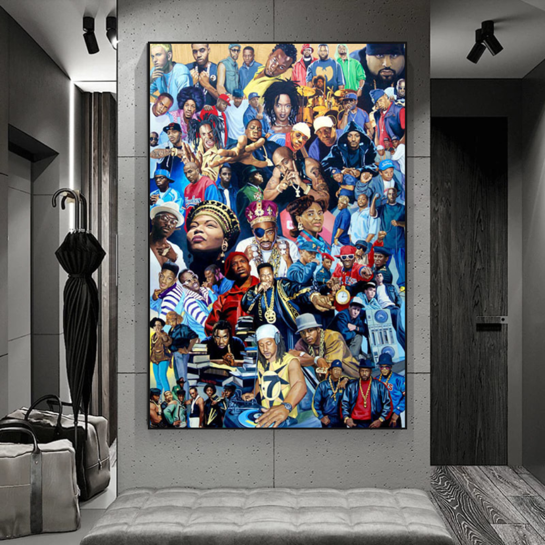 TuPac Biggie Smalls Poster: Hip Hop Legends Canvas Wall Art