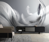 Grey Feathers Wallpaper Murals