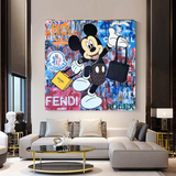 Fendi Shopping: Disney Mickey Canvas Wall Art