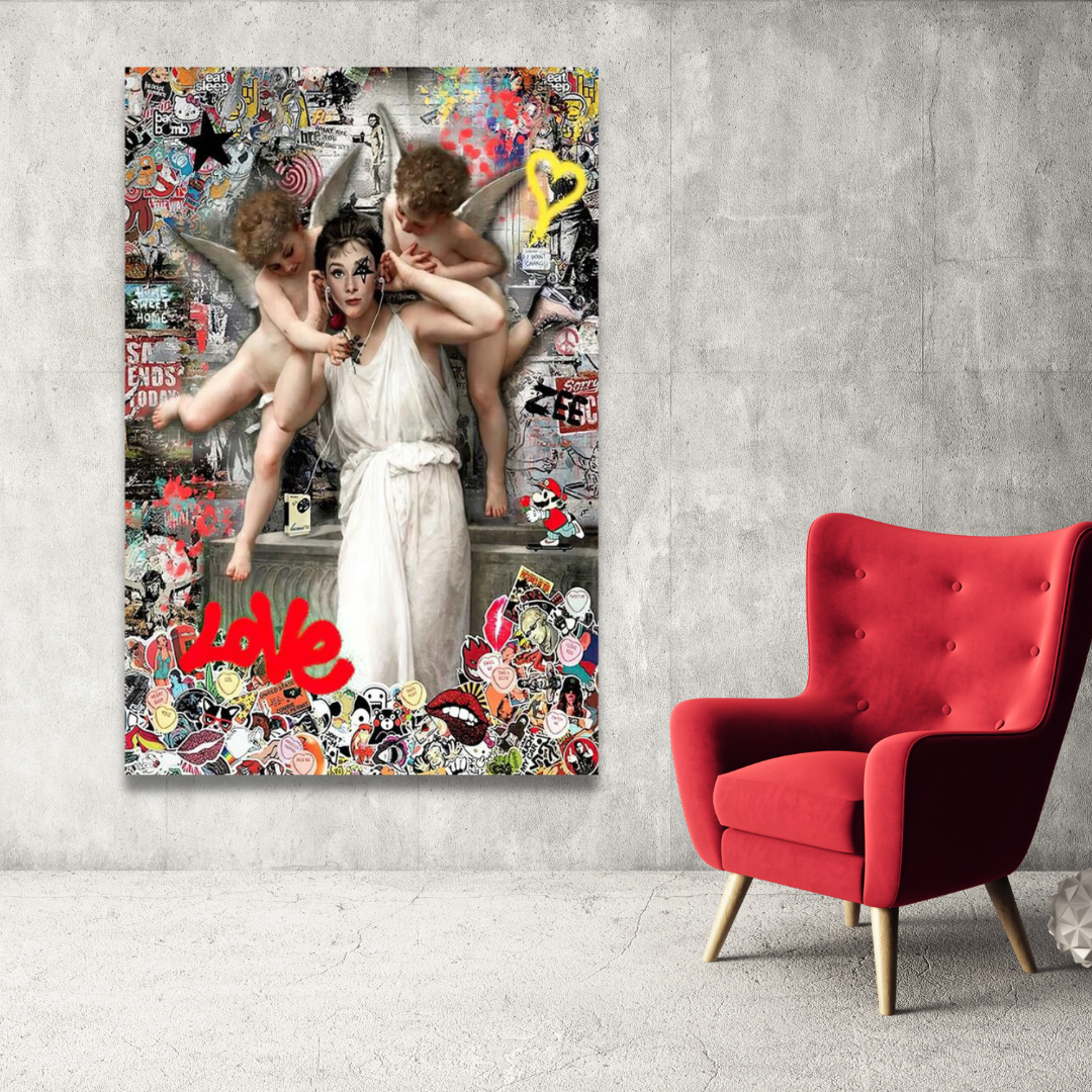 Audrey Hepburn with Angels Art - Decorate with a Class