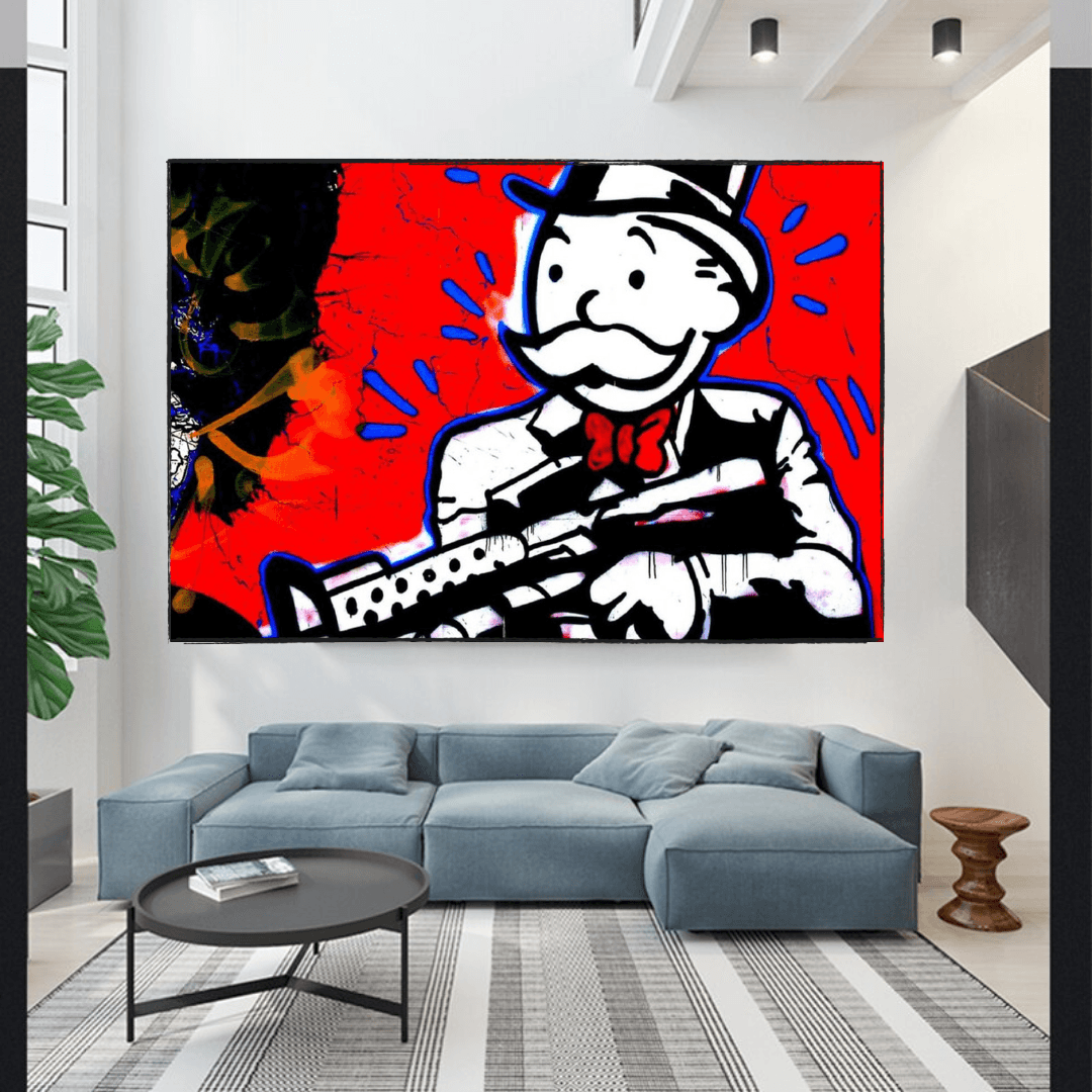 Alec Monopoly Money Man Gangster Scarface Canvas Wall Art