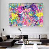 Pink Panther Canvas Wall Art - Vibrant and Creative Décor