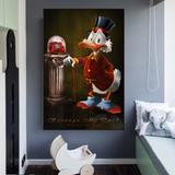 Scrooge McDuck Canvas Wall Art - Money Maker Millionnaire