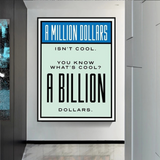Monopoly Cool Billion Dollars Card Canvas Wall Art
