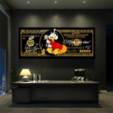 Dagobert Duck Eine Million Dollar Leinwand-Wandkunst