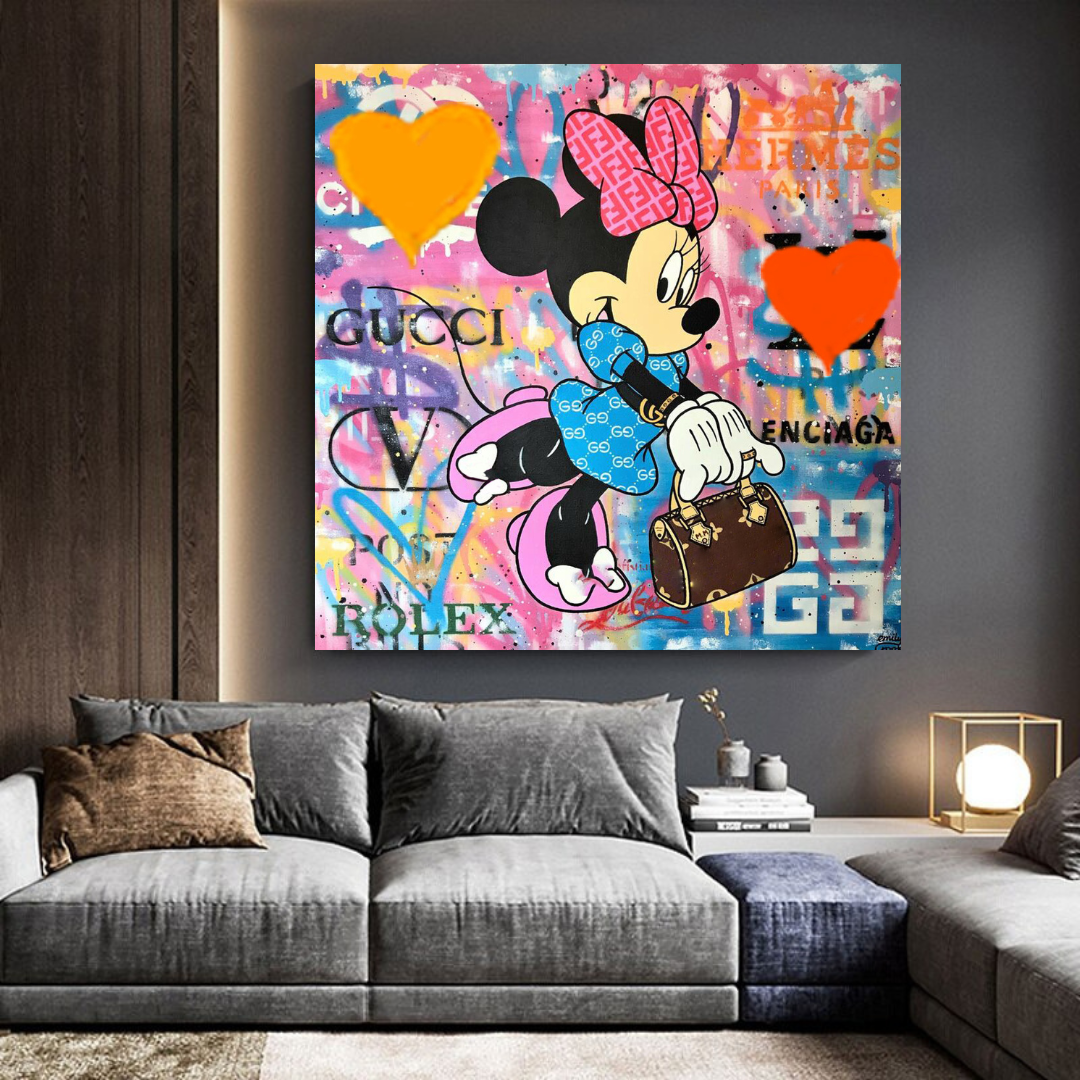Disney Minnie Mouse Graffiti Canvas Wall Art