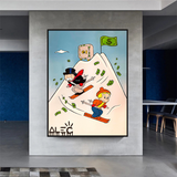 Patinage sur glace dans les Alpes - Mr Monopoly et Richie Wall Art