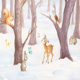 Hintergrundbild Hirsch im Winterwunderland