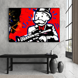 Alec Monopoly Money Man Gangster Scarface Canvas Wall Art