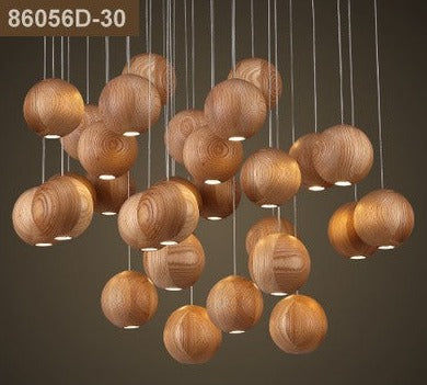 Wooden Globe Pendant Light: Stylish Illumination