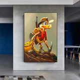 Disney Donald Duck Scrooge Mcduck Canvas Wall Art