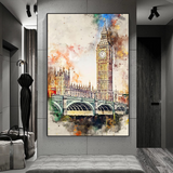 Scenery City London Big Ben Landscape Canvas Wall Art