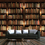 Bookshelf Library Wallpaper: Transform with Literary Charm
