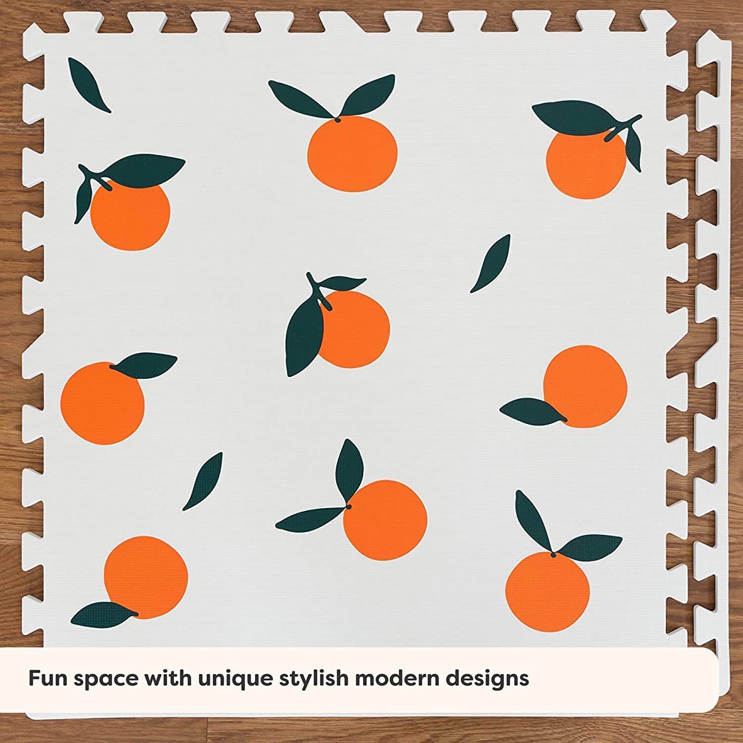Tuiles de puzzle de tapis de jeu orange pour enfants - Pack de 6 60x60cm par tuile