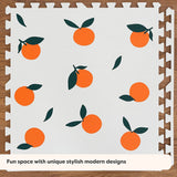 Orange Spielmatte für Kinder, Puzzle-Fliesen – Packung mit 6 60 x 60 cm pro Fliese