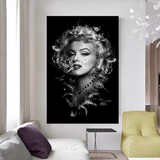Affiche Marilyn en noir et blanc - Superbe art de fumer