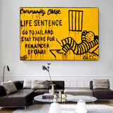 Community Chest Go To Jail - Mr Monopoly Wall Art