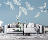 Peintures murales en papier peint de plumes : transformez votre espace instantanément