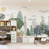 Sunlit Forest Serenity Wallpaper - Transform Your Space