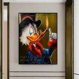 Scrooge McDuck Money Maker Millionaire Art mural sur toile