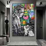 Banksy Ray Charles Robinson Décoration murale sur toile pour chanteur américain