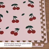 Tuiles de tapis de jeu de puzzle - Conception de thème de cerise