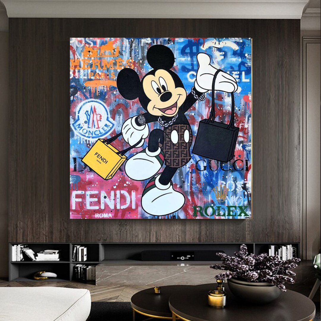 Fendi Shopping: Disney Mickey Canvas Wall Art