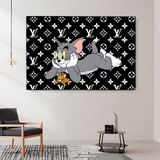 Toile murale LV Tom et Jerry - Collection LV unique