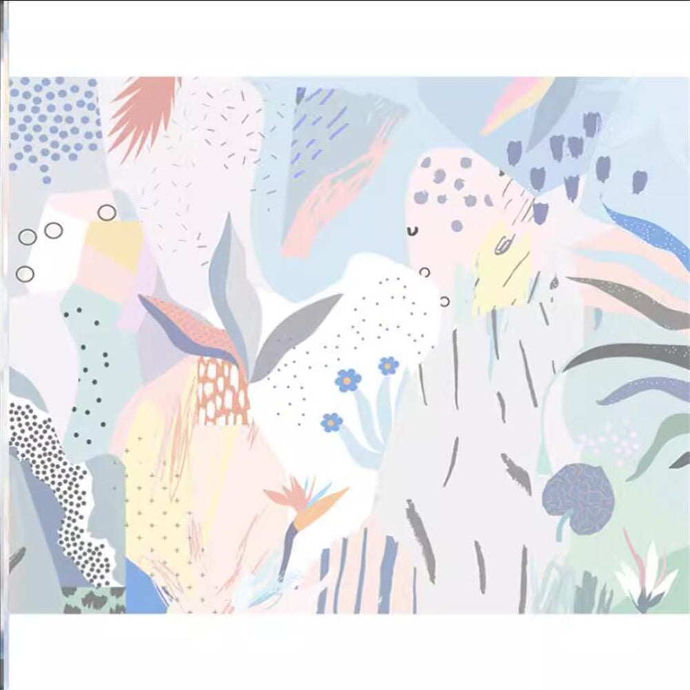Whimsical Pastel Flowers Nursery Wallpaper