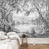 Lake View Sketch Wallpaper - Perfect Serene Atmosphere
