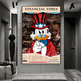 Scrooge McDuck Journal Toile Art mural