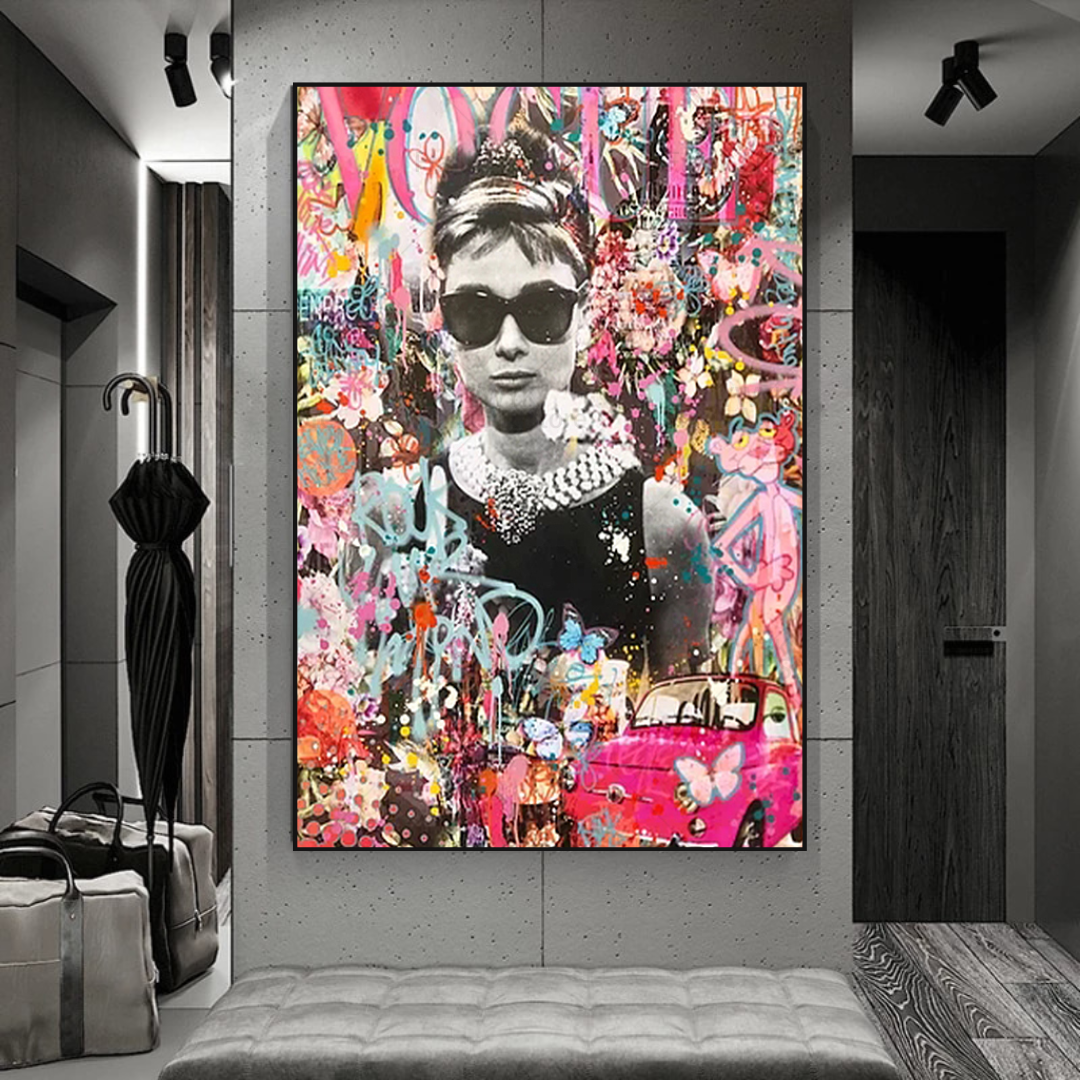 Audrey Hepburn Vogue Canvas Wall Art - Elegance Home Decor