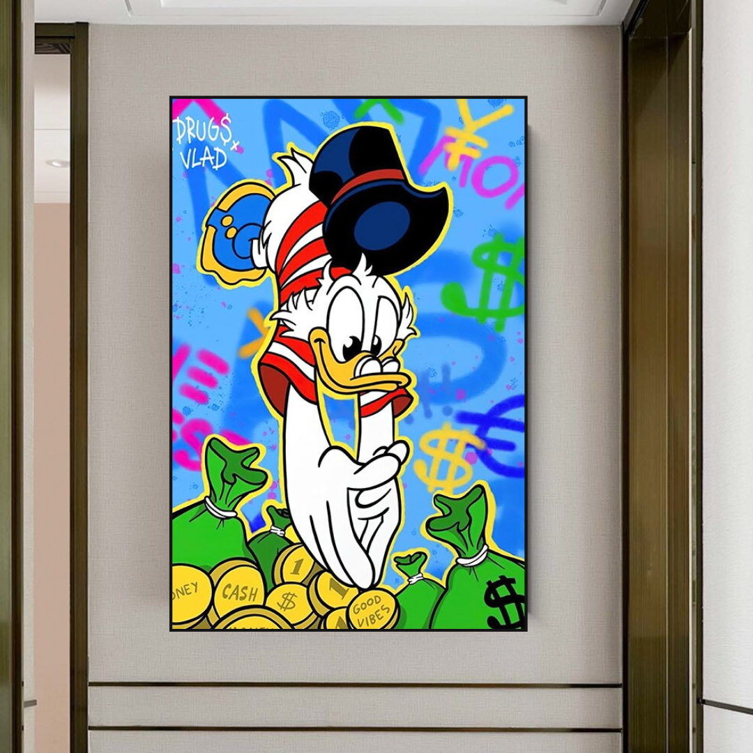 Scrooge McDuck Millionaire Canvas Wall Art
