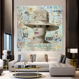Audrey Hepburn Tiffany Queen Canvas Art - Icon