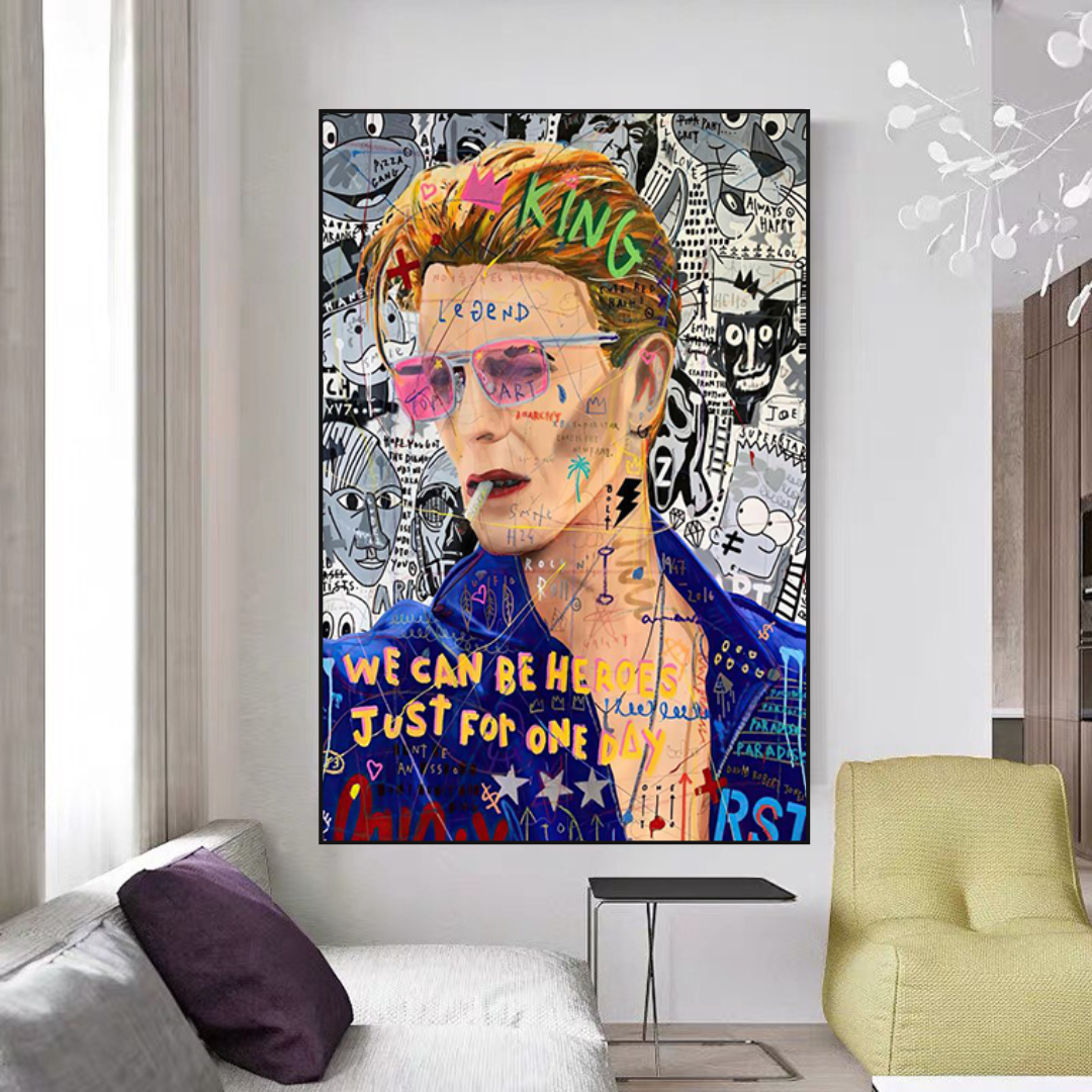 Banksy David Bowie Singer Canvas Wall Art