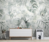 Geometric Leafs Design - Tropical Wallpaper Murals