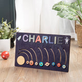 Personalize Wooden Name Puzzle Solar System