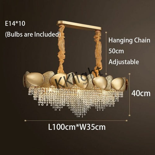 Crystal Pendant Lamp Chandelier – Elegant Lighting for Kitchen Islands-Kitchen Island