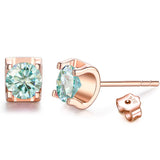 Rose Gold Moissanite Diamond Earring – Fashion Jewelry