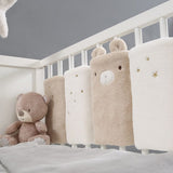 Plush Baby Bed Bumper | Baby Bedding Set Accessories | Infant Crib Bumpers Chic Cotton Bed Protector Baby Decoration Room Baby Stuff
