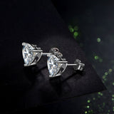 Herz-Moissanit-Diamant-Ohrring: Exquisit und elegant
