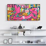 Pink Panther Posing Canvas Wall Art