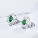 Emerald Diamond Gemstone Earrings