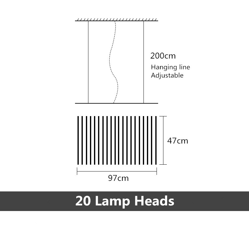 Nordic LED Chandelier - BlackWhite Pendant Office Lighting