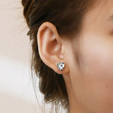 Herz-Moissanit-Diamant-Ohrring: Exquisit und elegant